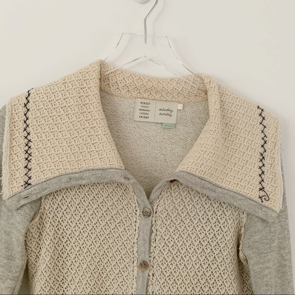 Anthropologie Saturday Sunday Button Sweater - Picture 3 of 8